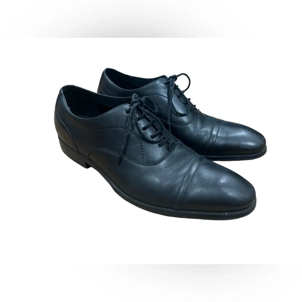 Cole‎ Haan Sawyer Oxford Cap Toe Black Dress Shoes Men's Size 12M Style C35106